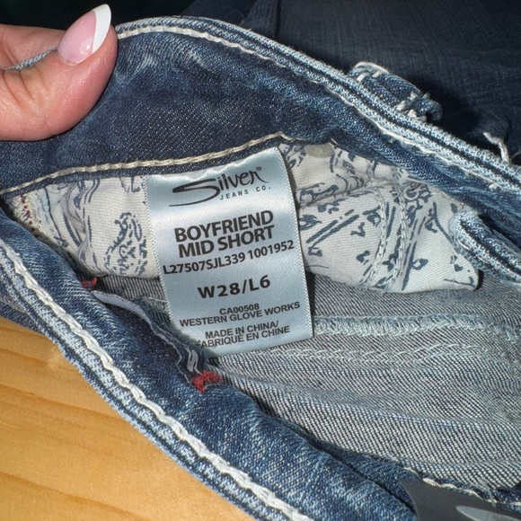 Silver Jeans Blue Jean Shorts with Distressed Details - Picture 3 of 4